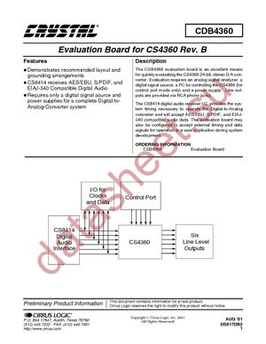 CDB4360 datasheet  